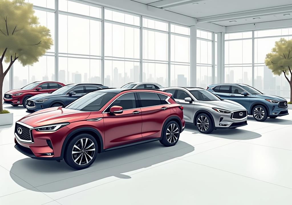 Ознакомьтесь с полным модельным рядом новинок Infiniti: стильные седаны, мощные внедорожники и электромобили, сочетающие роскошь и инновации.